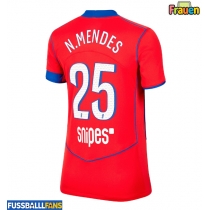 Paris Saint-Germain Nuno Mendes #25 3rd trikot Frauen 2025-26 Kurzarm